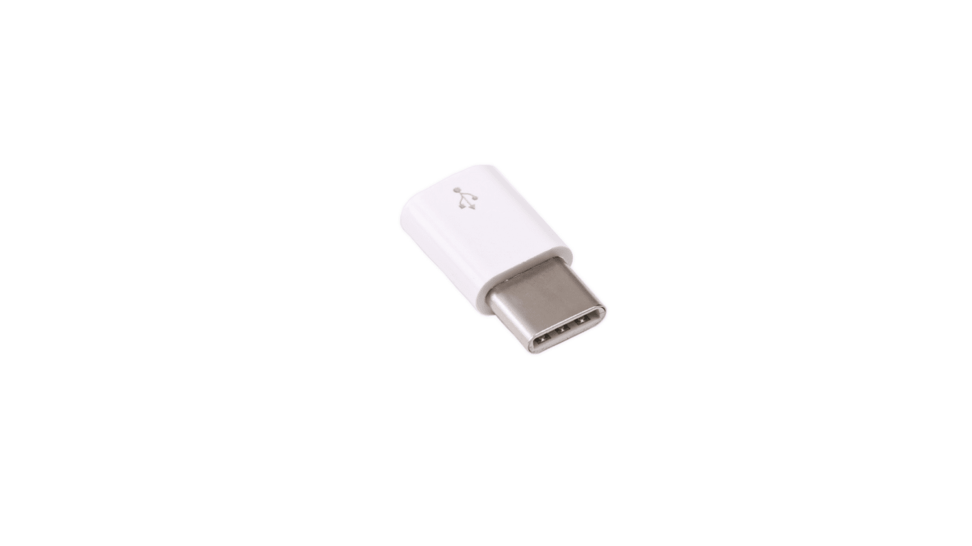 Raspberry Pi Micro USB to USB C Adapter in White