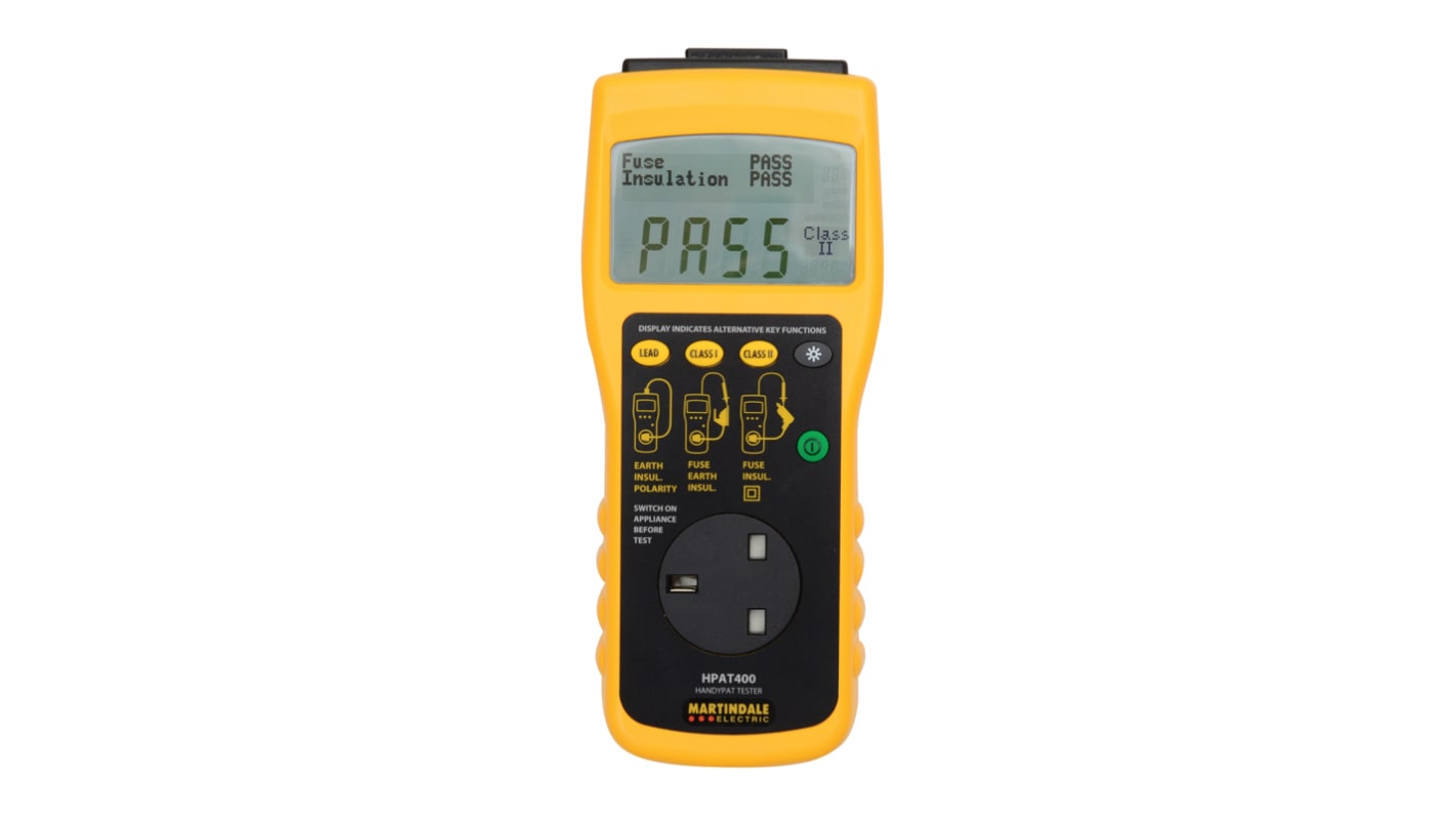 Tester PAT Pass/Fail Martindale HPAT400/2, test Automatico, Classe I/II