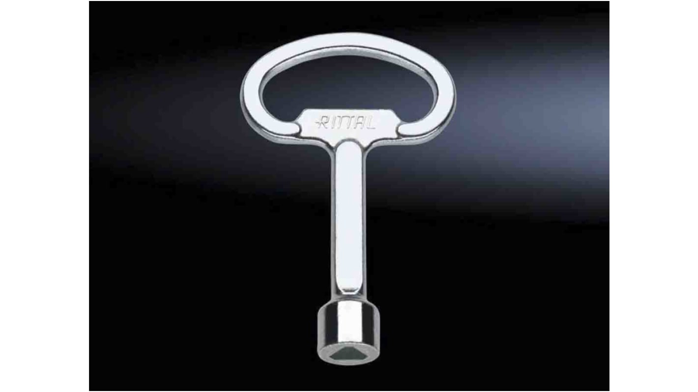 Llave Rittal serie SZ de Acero Inoxidable de color Gris, 55 x 90 x 15mm, para usar con Lock Insert