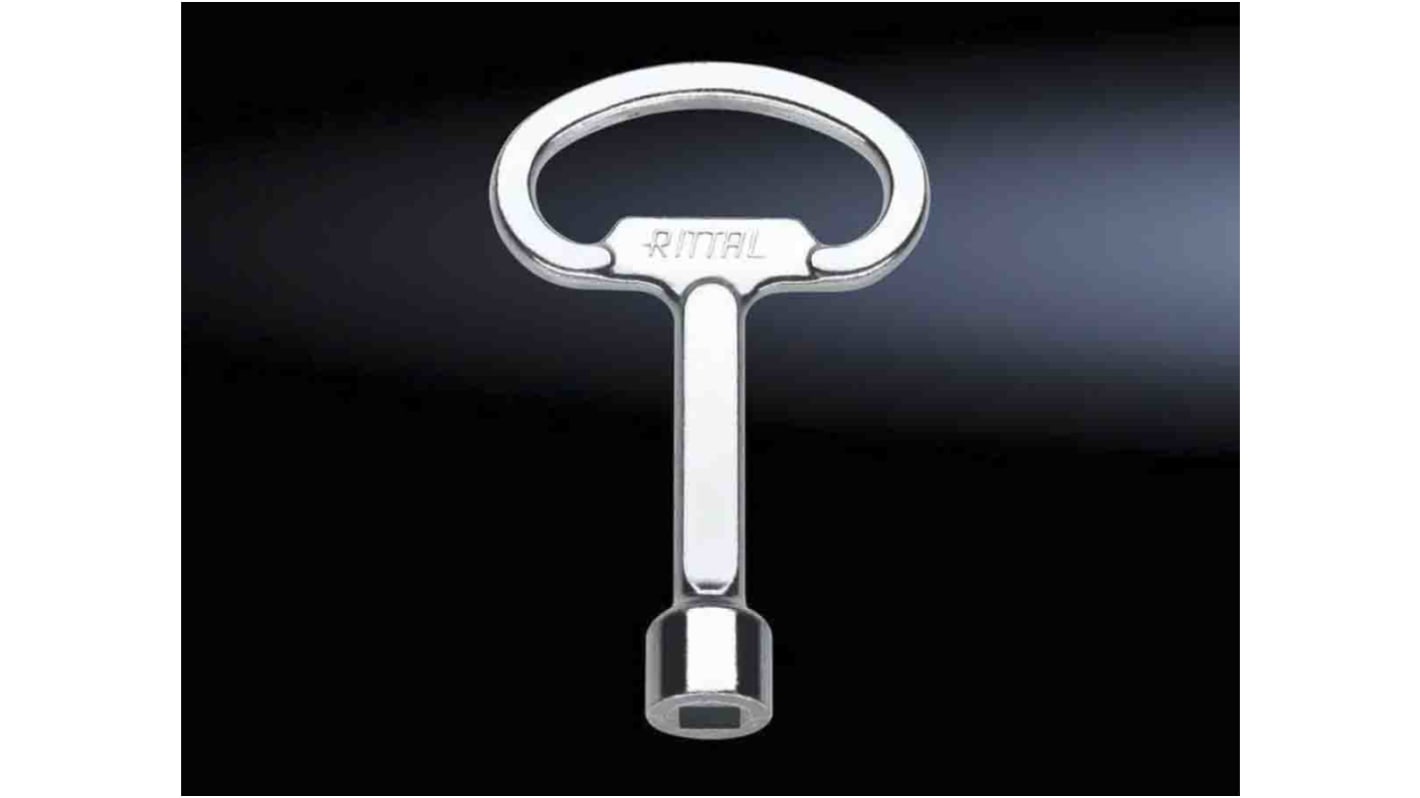 Llave Rittal serie SZ de Acero Inoxidable de color Gris, 55 x 90 x 15mm, para usar con Lock Insert