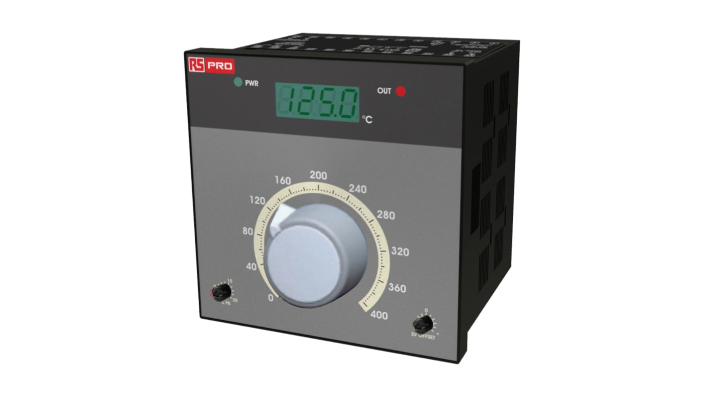 RS PRO PID Temperature Controller, 96 x 96mm 1 Input, 2 Output Relay, SSR, 230 V ac Supply Voltage