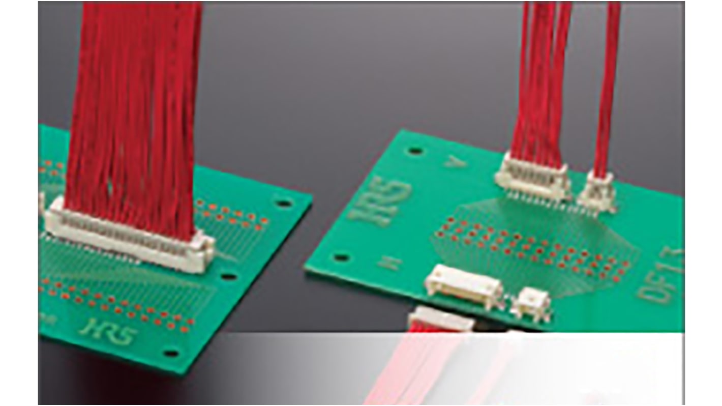 Hirose DF13 Series Straight Through Hole PCB Header, 3 Contact(s), 1.25mm Pitch, 1 Row(s), Shrouded