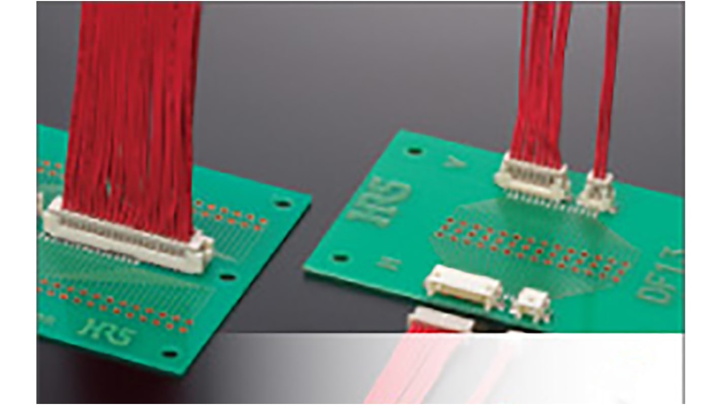 Hirose DF13 Series Straight Through Hole PCB Header, 6 Contact(s), 1.25mm Pitch, 1 Row(s), Shrouded