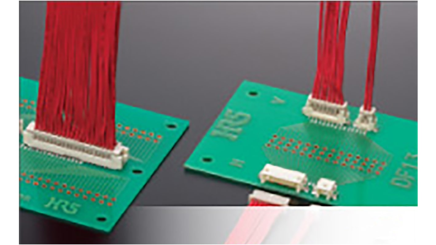 Hirose DF13 Series Right Angle Surface Mount PCB Header, 9 Contact(s), 1.25mm Pitch, 1 Row(s), Shrouded