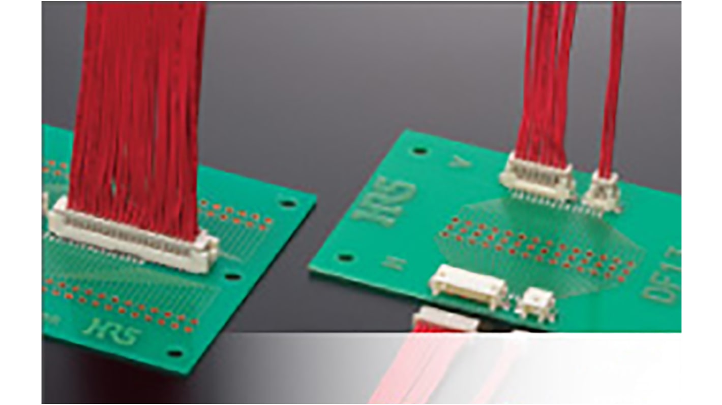 Hirose DF13 Series Right Angle Surface Mount PCB Header, 4 Contact(s), 1.25mm Pitch, 1 Row(s), Shrouded
