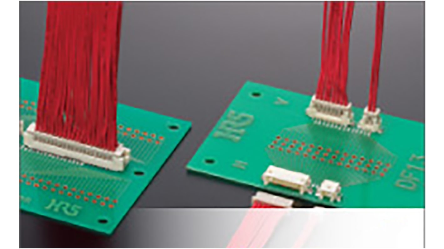 Hirose DF13 Series Right Angle Surface Mount PCB Header, 11 Contact(s), 1.25mm Pitch, 1 Row(s), Shrouded