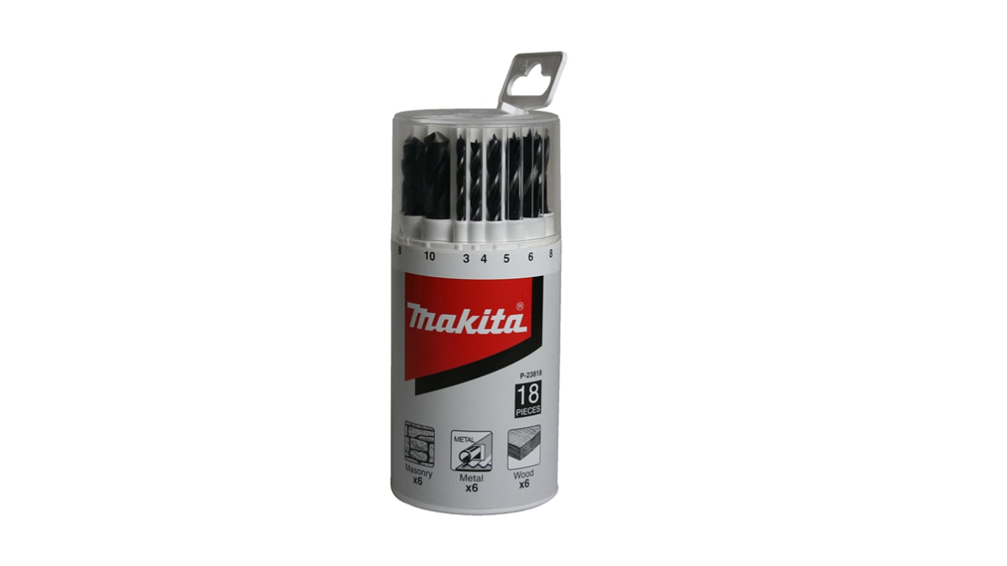 Juego de brocas helicoidales Makita, HSS de 3mm → 10mm