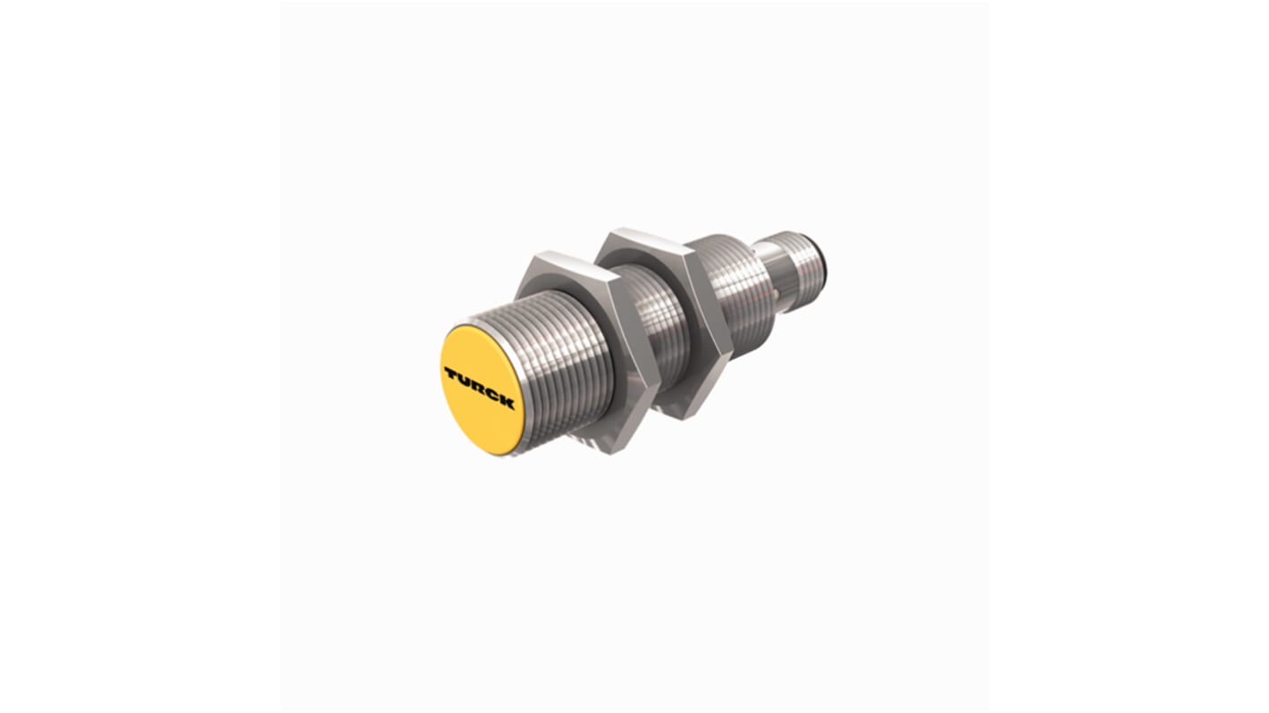 Sensor de proximidad Turck, M18 x 1, alcance 10 mm, salida PNP Y NPN, interfaz IO-Link, 10 → 30 V dc, IP68,