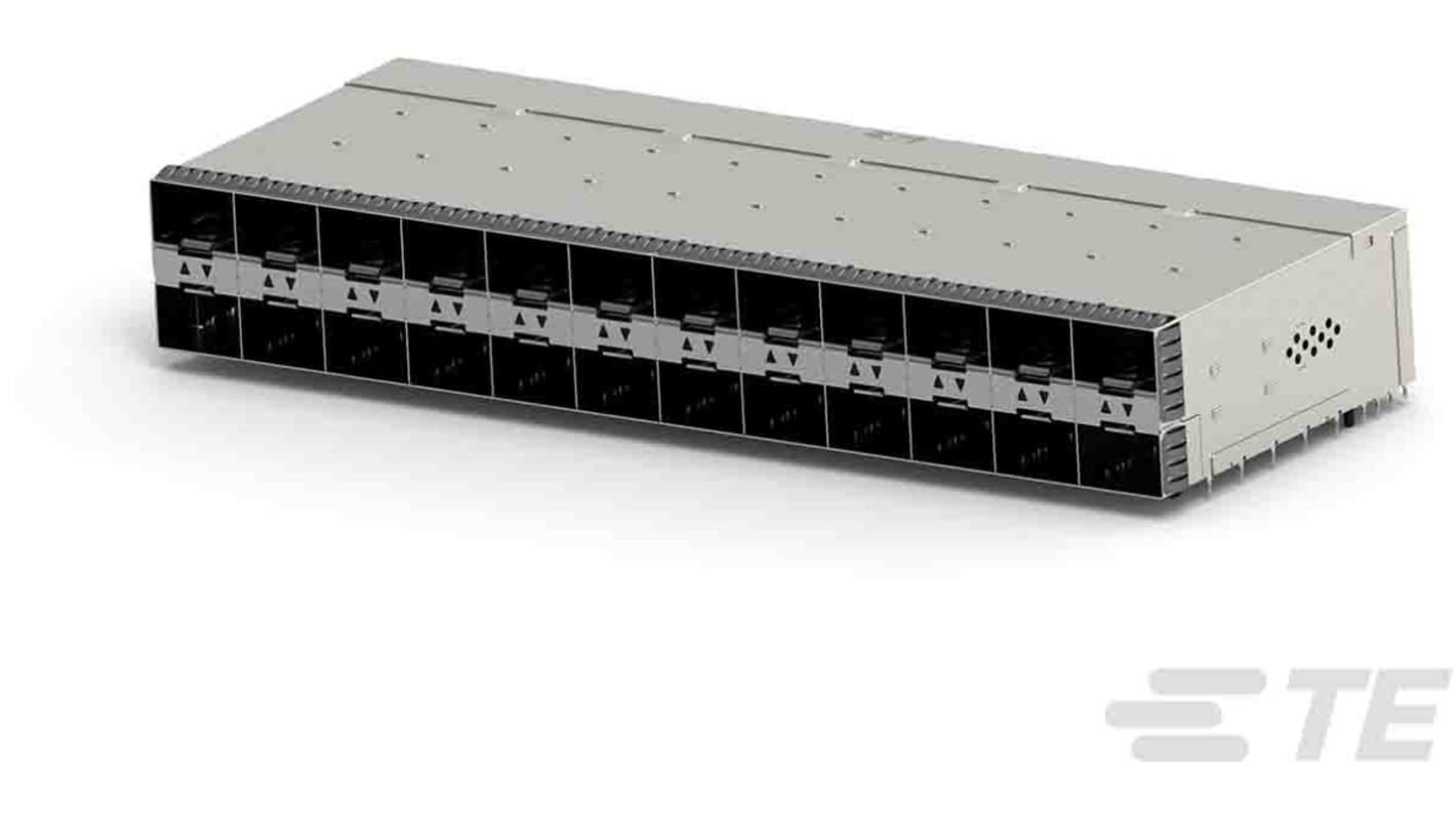 TE Connectivity SFP56, 24 Port, 20 Utas, Nő, Csatlakozó és rekesz