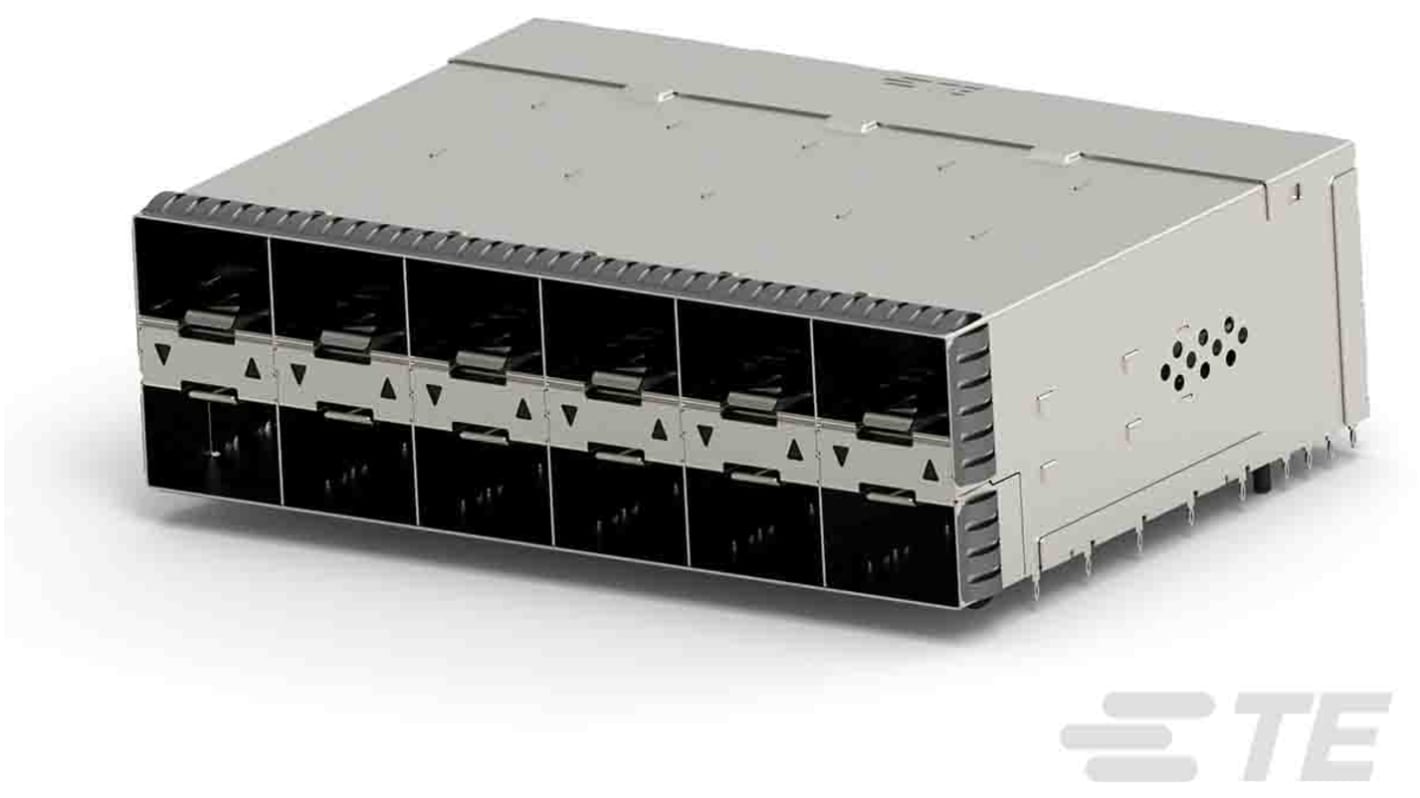 TE Connectivity SFP56, 12 Port, 20 Utas, Nő, Csatlakozó és rekesz