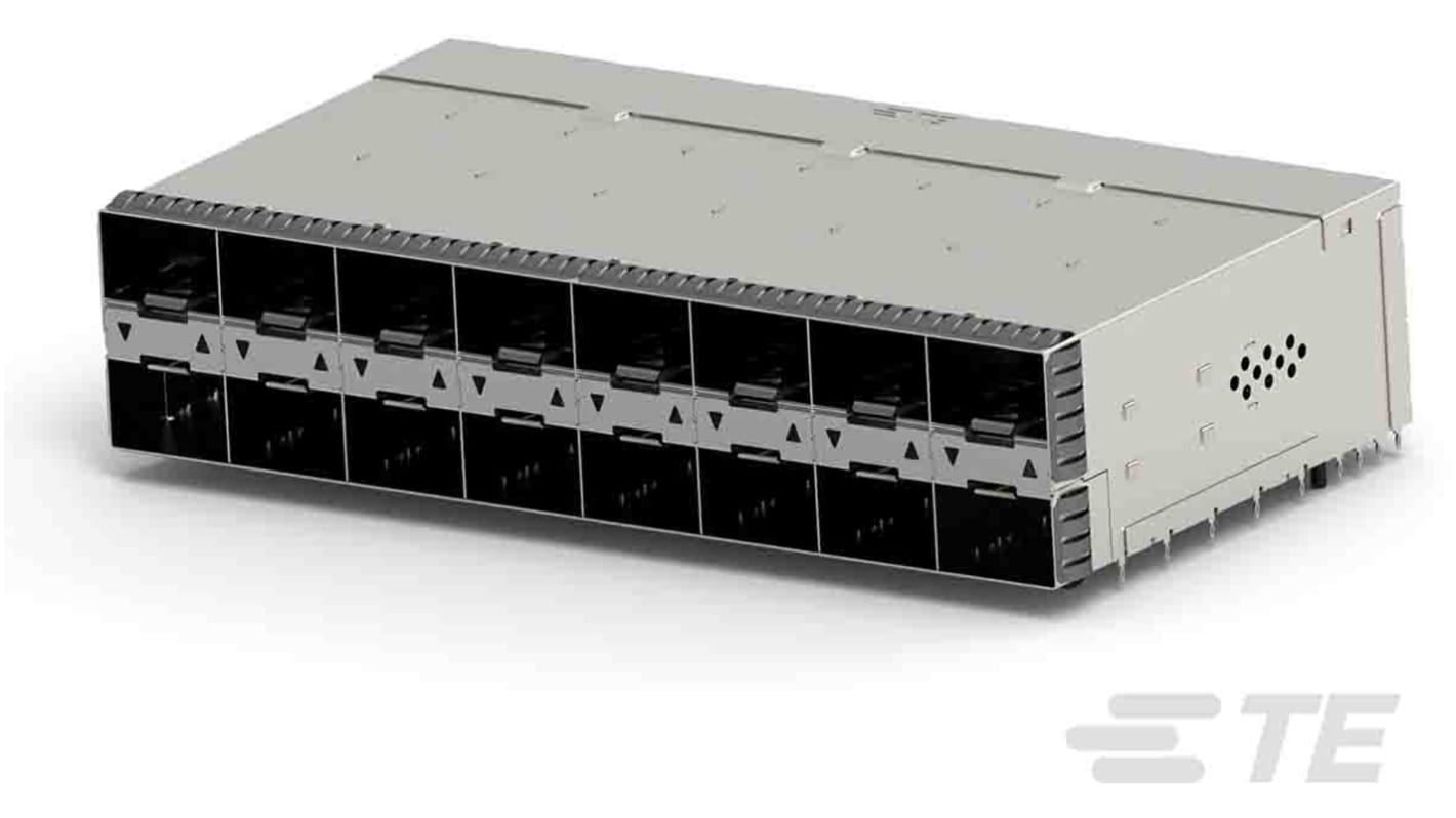 TE Connectivity SFP56 Connector & Cage Female 16-Port 20-Position, 2340033-5