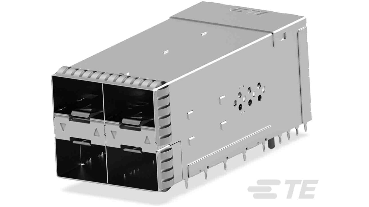 TE Connectivity SFP56, 4 Port, 20 Utas, Nő, Csatlakozó és rekesz