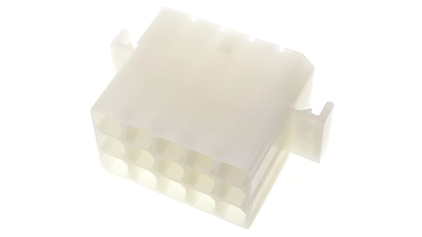 Carcasa de conector de crimpado Molex 19-09-2151, Serie Standard .093", paso: 2.36mm, 15 contactos, 3 filas, Macho,