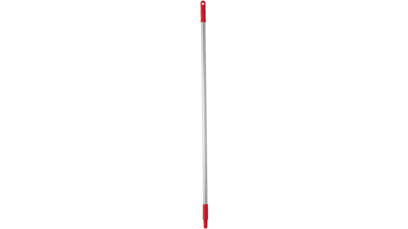 Manche à balais à franges en Aluminium anodisé, Polypropylène Rouge 1.26m