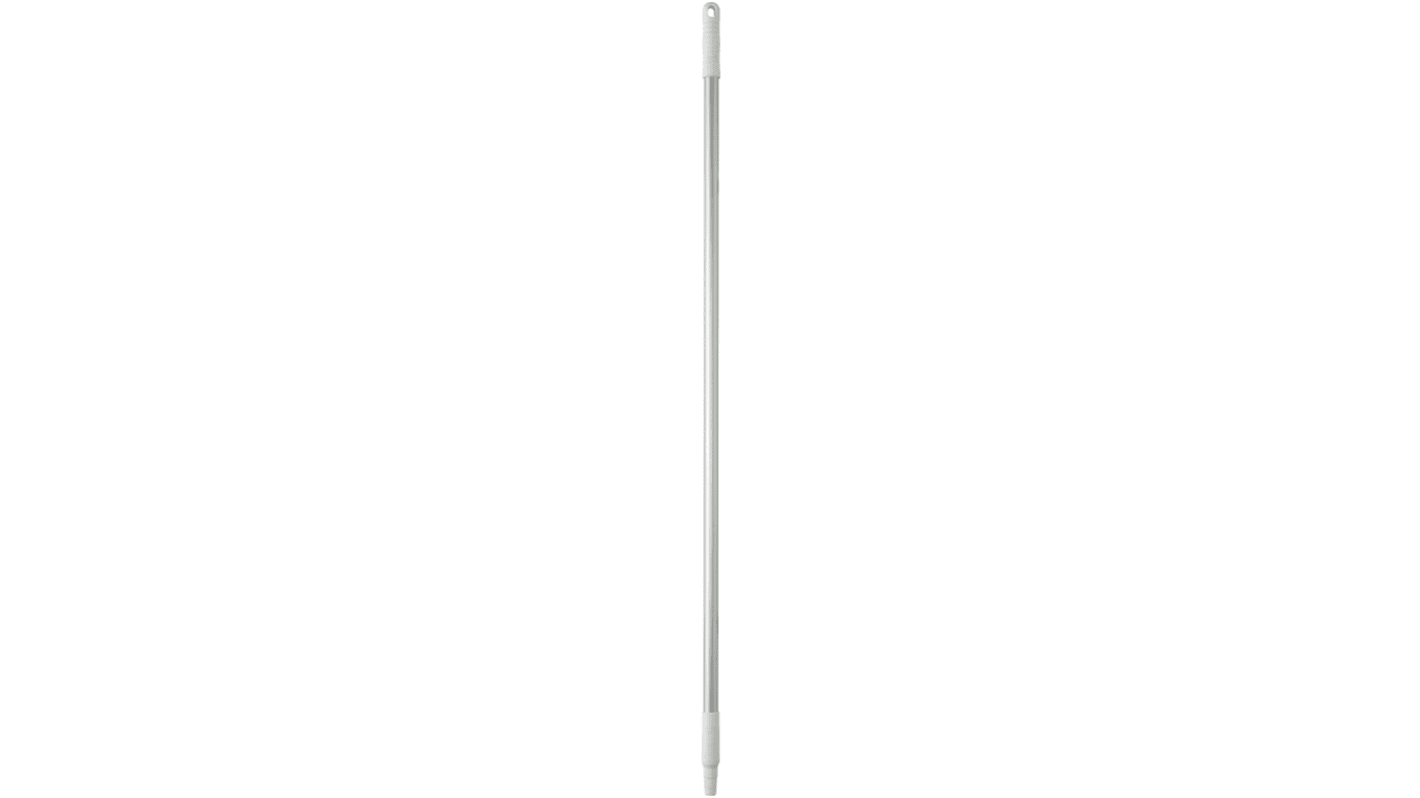 Manche à balais à franges en Aluminium anodisé, Polypropylène Blanc 1.26m