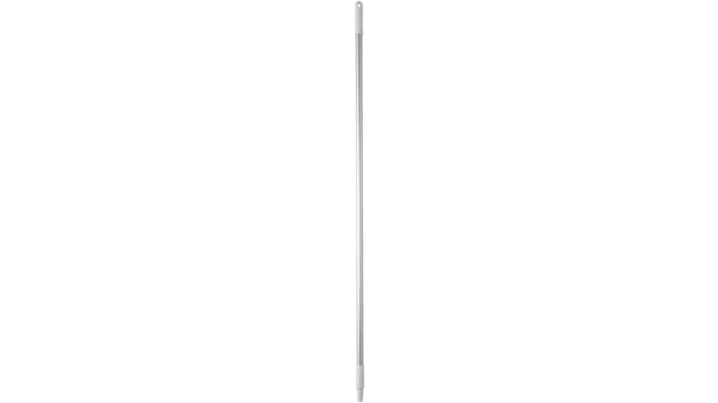 Manche à balais à franges en Aluminium anodisé, Polypropylène Blanc 1.46m