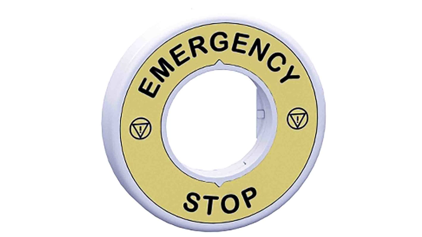 Anillo de lente Schneider Electric para usar con Apagado de emergencia botón pulsador de cabezal tipo seta