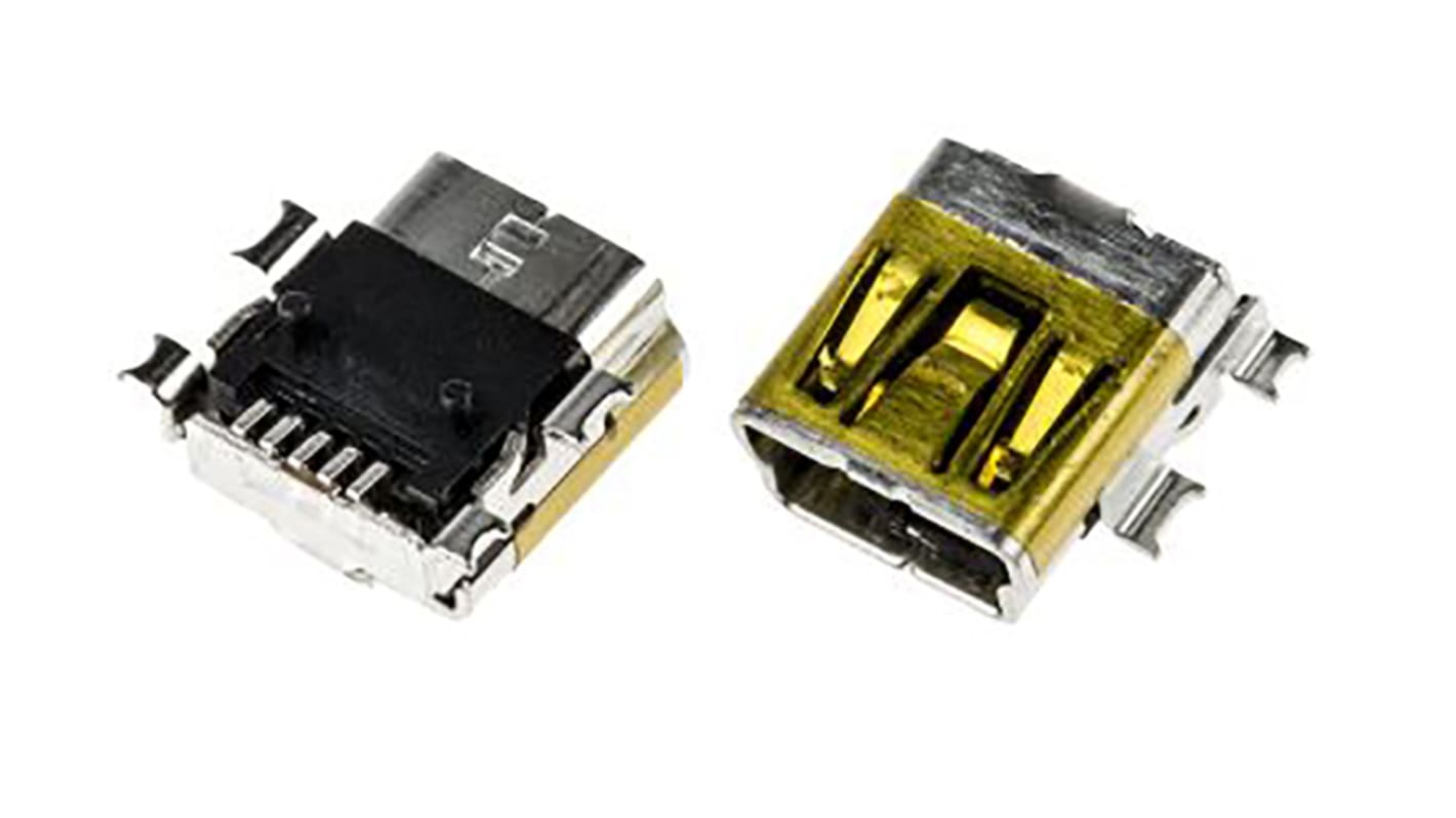 Conector USB Molex 67503-1020, Hembra, Ángulo de 90° , Montaje Superficial, Versión 2.0, 30,0 V., 1.0A 67503