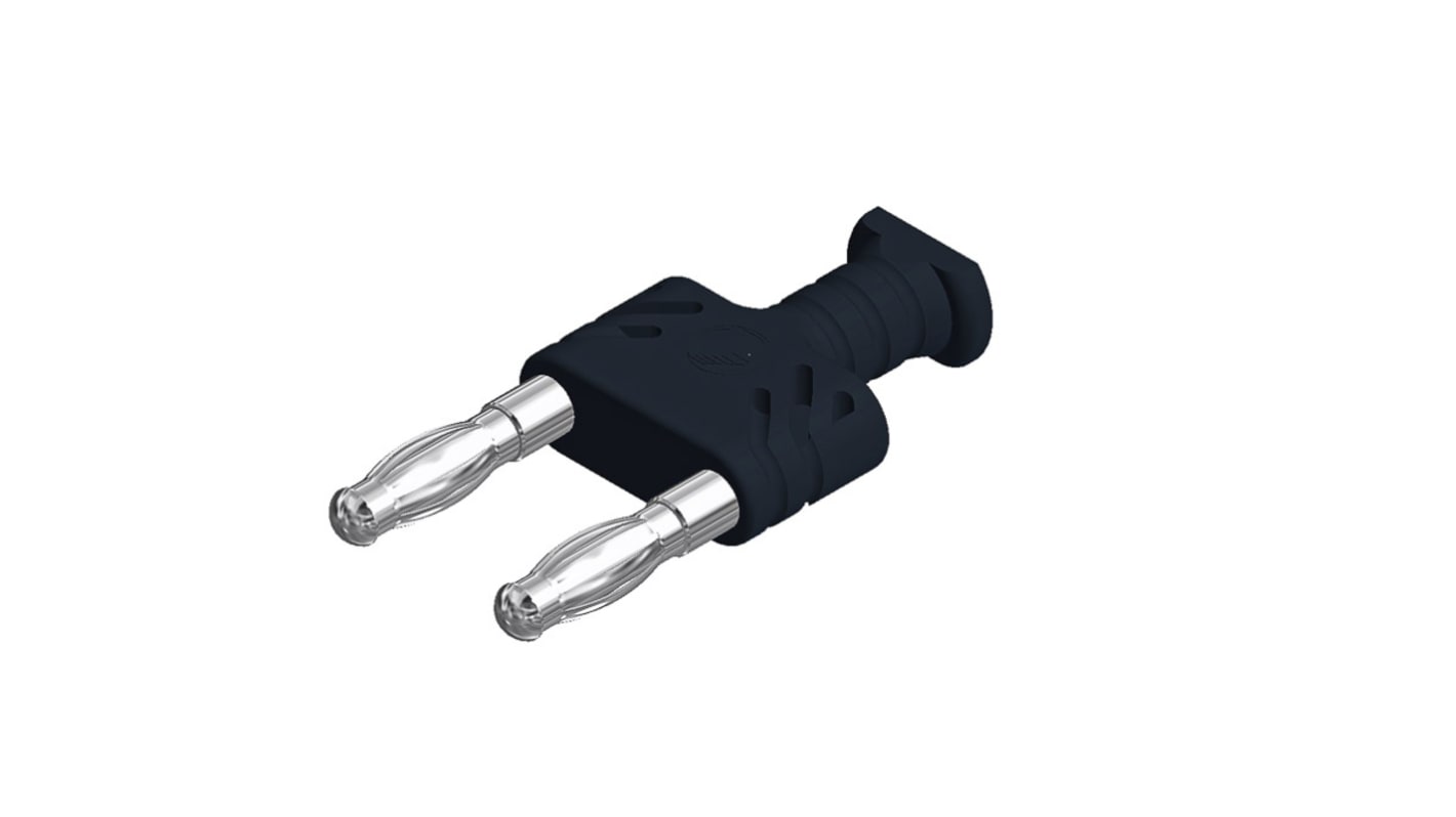 Conector banana Macho, 32A, 30 V ac, 60V dc, Negro