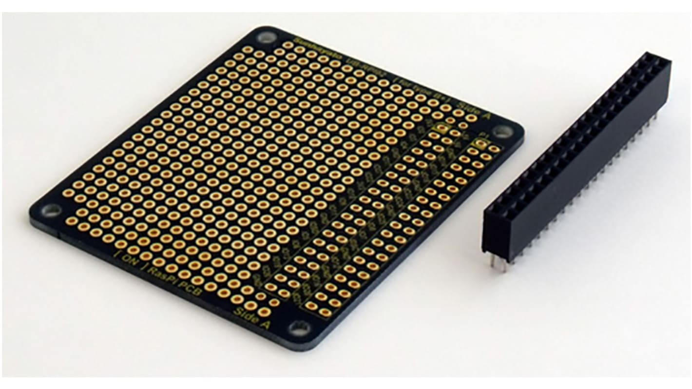 Placa de matriz UB-RPI02, cara doble, CEM-3, diámetro 0.9mm, paso 2.54mm, 65 x 56 x 1.6mm