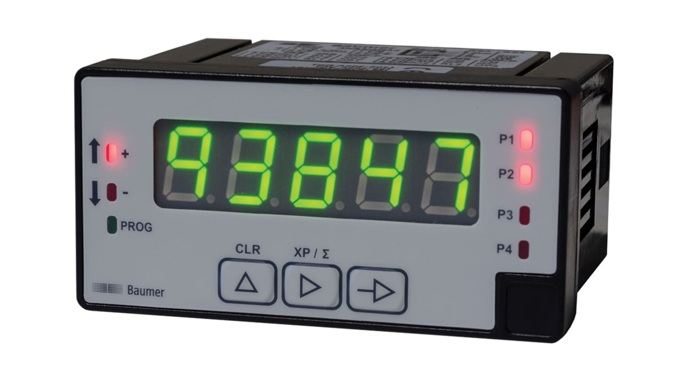 Compteur Baumer NE1218 Fréquence, impulsion, temps 10,5 → 70 V c.c., 21 → 53 V c.a. LED 5 digits