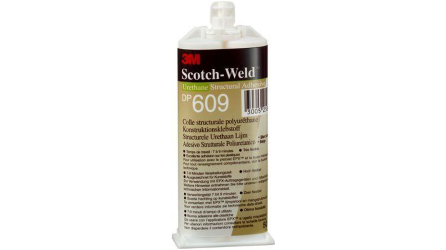 Adesivo a contatto 3M Scotch-Weld DP609, col. Marrone, Doppia cartuccia da 48 ml