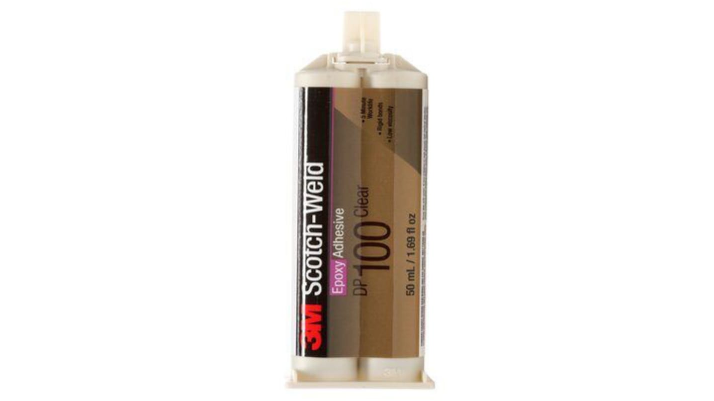 Adesivo epossidico 3M Scotch-Weld DP100, col. Trasparente, Doppia cartuccia da 48 ml