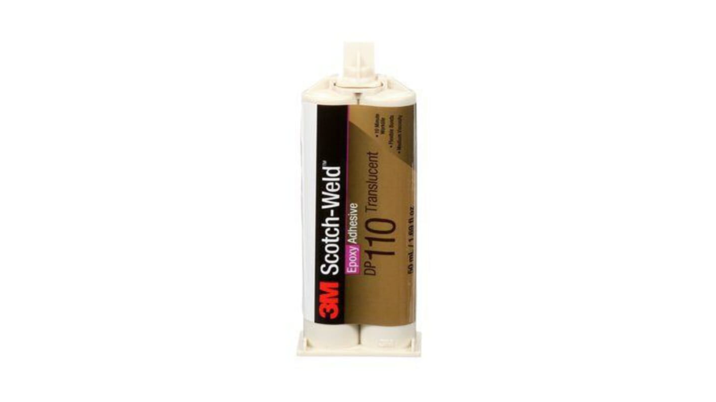 Adesivo epossidico 3M Scotch-Weld DP110, col. Trasparente, Doppia cartuccia da 48 ml