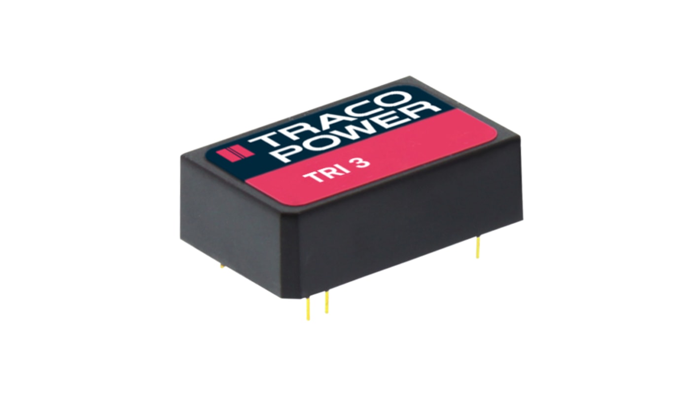 TRACOPOWER DC-DCコンバータ Vout：12V dc 4.5→ 9 V dc, 3.5W, TRI 3-0512