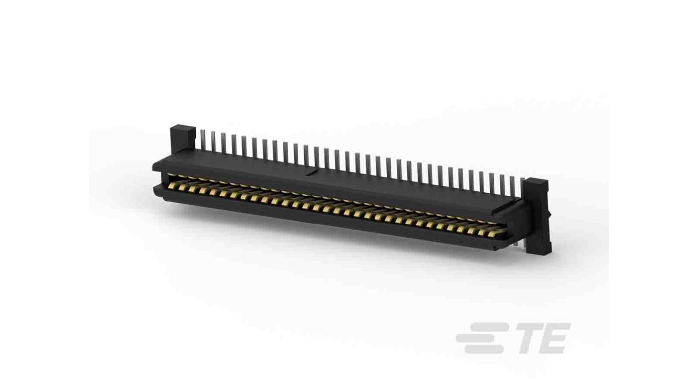 TE Connectivity Vertical Female Edge Connector, Surface Mount, 64-Contacts, 1mm Pitch, 2-Row, Solder Termination