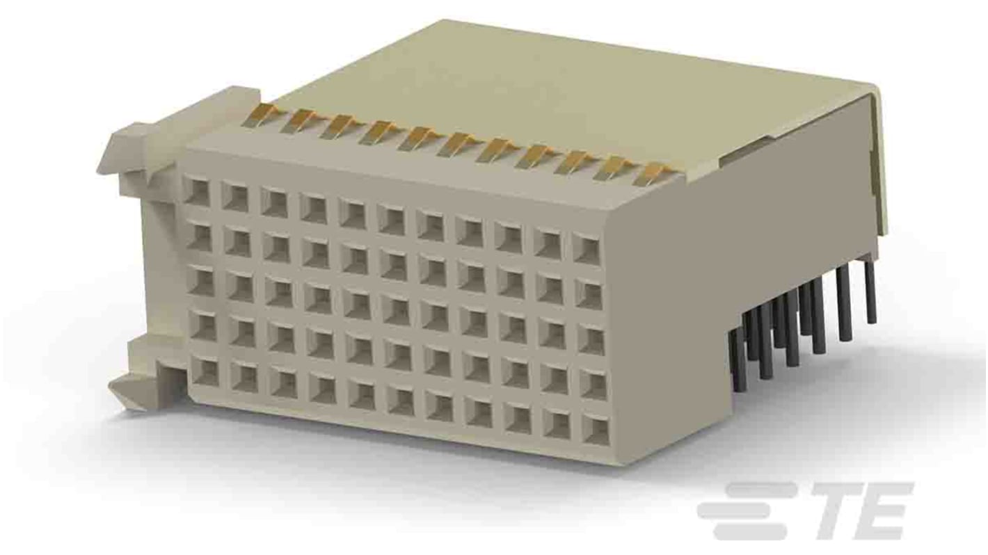 Conector de backplane TE Connectivity, Serie Z-PACK 2mm HM, paso 2mm, 55 vías, 5 filas, Ángulo de 90° , Hembra, Encaje