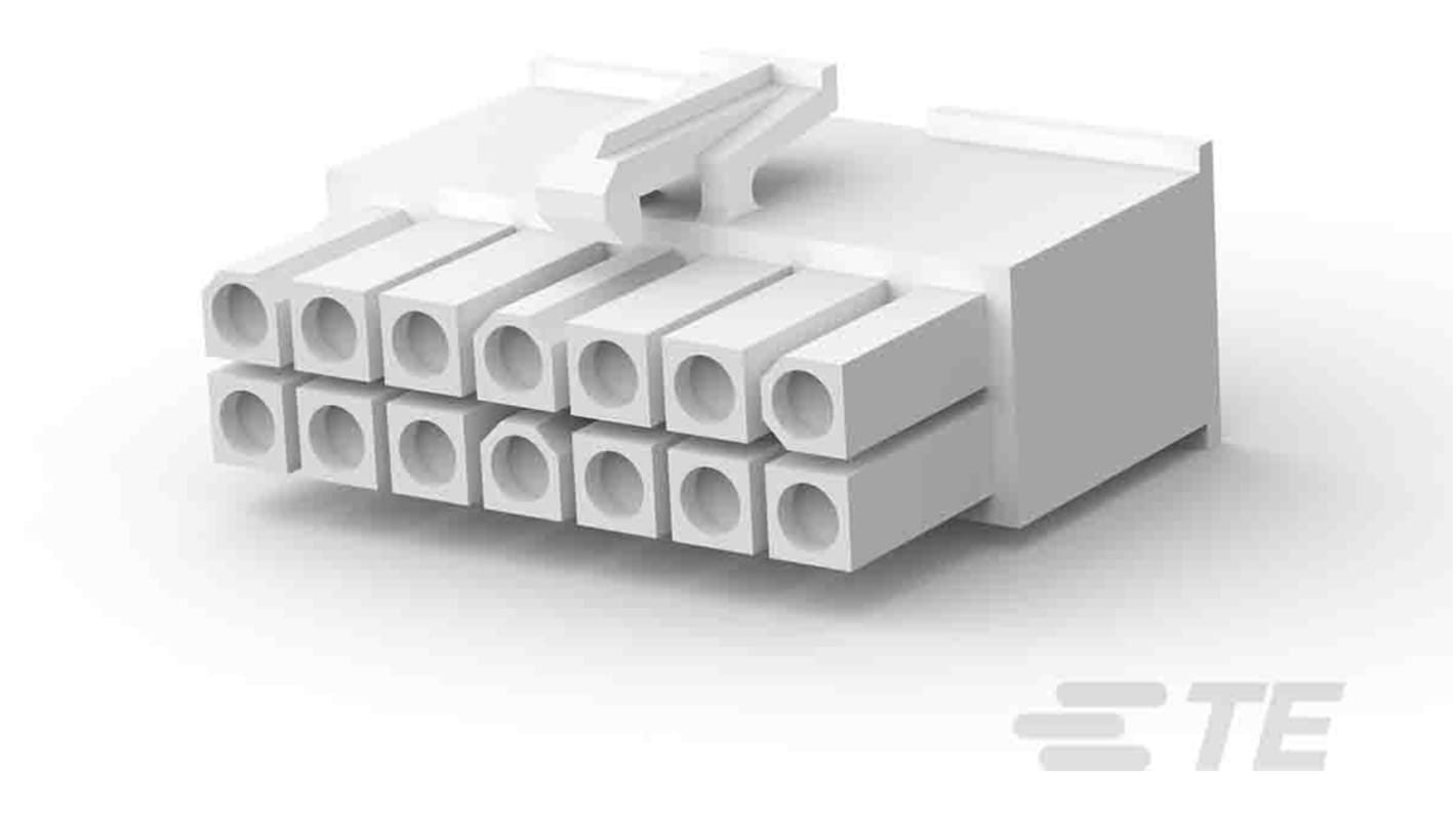 TE Connectivity, Mini-Universal MATE-N-LOK Male PCB Connector Housing, 4.14mm Pitch, 14 Way, 2 Row