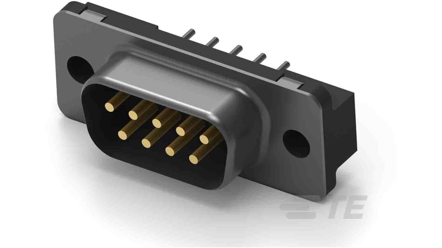 TE Connectivity Amplimite HD-20 9 Way Through Hole D-sub Connector Plug, 2.74mm Pitch