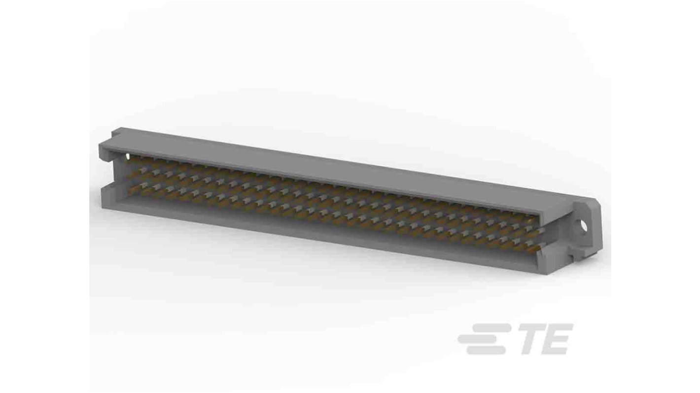 TE Connectivity Eurocard Type R 96 Way 2.54mm Pitch, Type R, 3 Row, Vertical DIN 41612 Connector, Plug