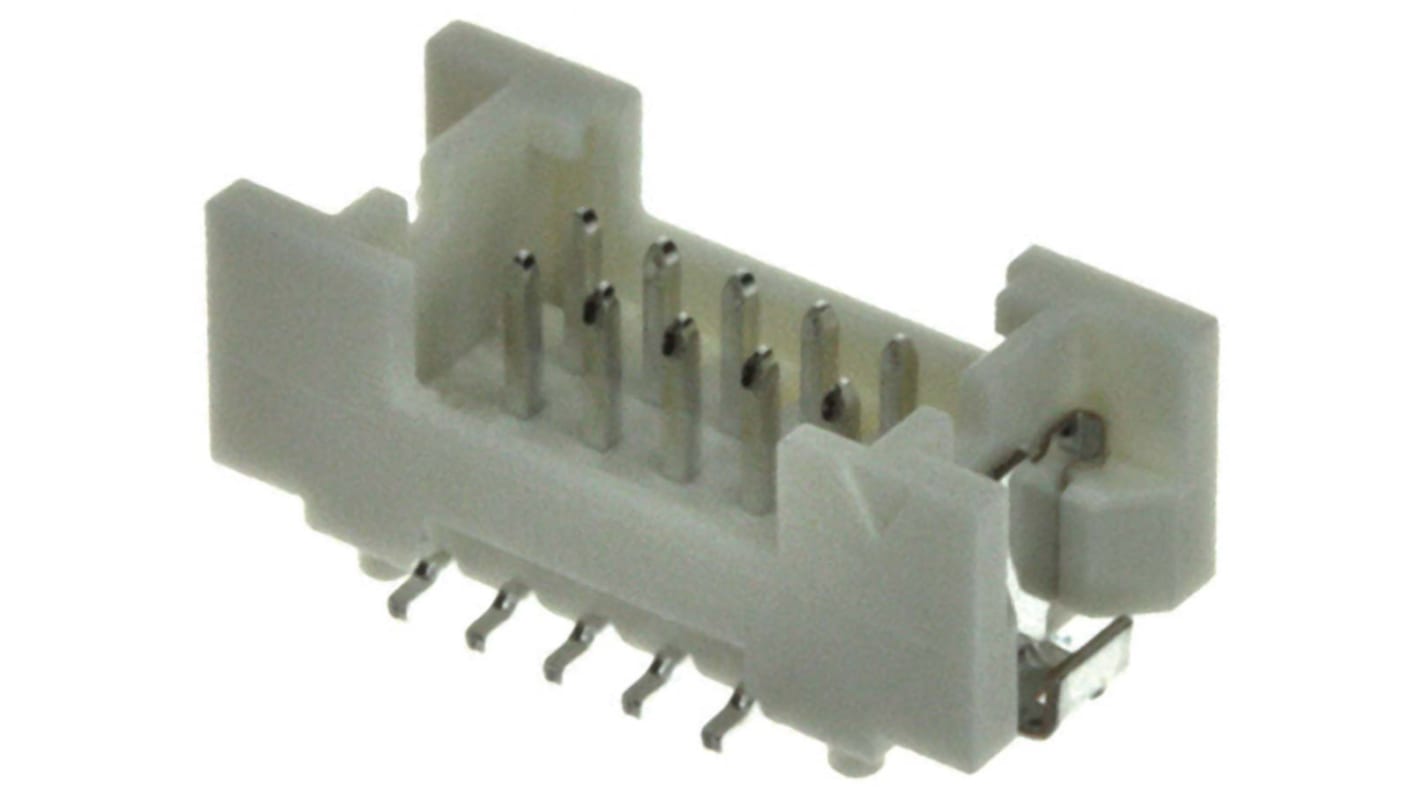 Hirose DF13 Series Straight Surface Mount PCB Header, 10 Contact(s), 1.25mm Pitch, 2 Row(s), Shrouded