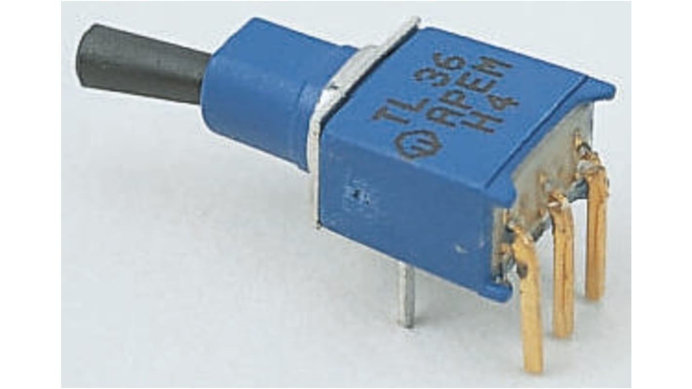 APEM Toggle Switch, PCB Mount, On-On, SPST, Through Hole Terminal