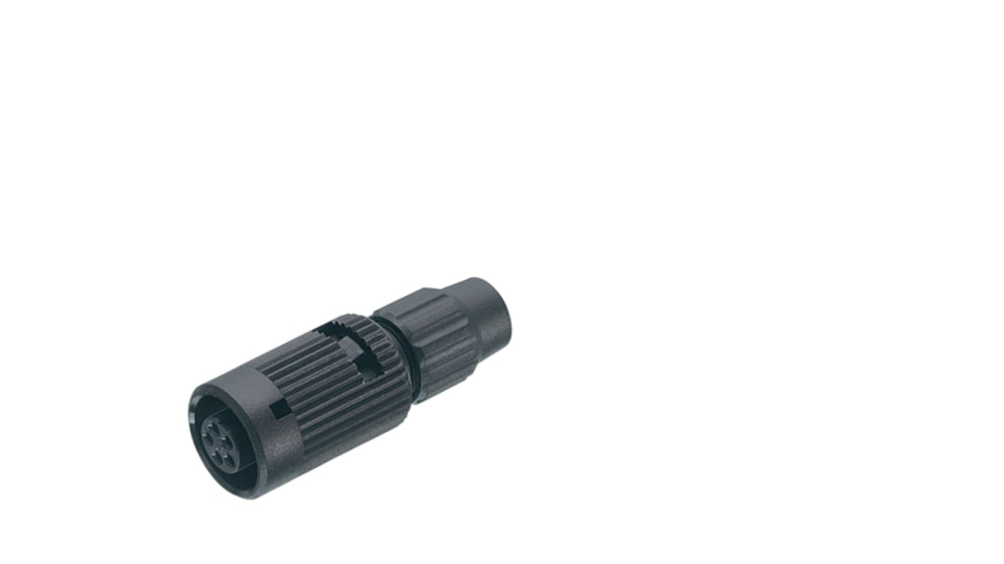 binder Circular Connector, 4 Contacts, Cable Mount, Subminiature Connector, Socket, Female, IP40, 710 Series