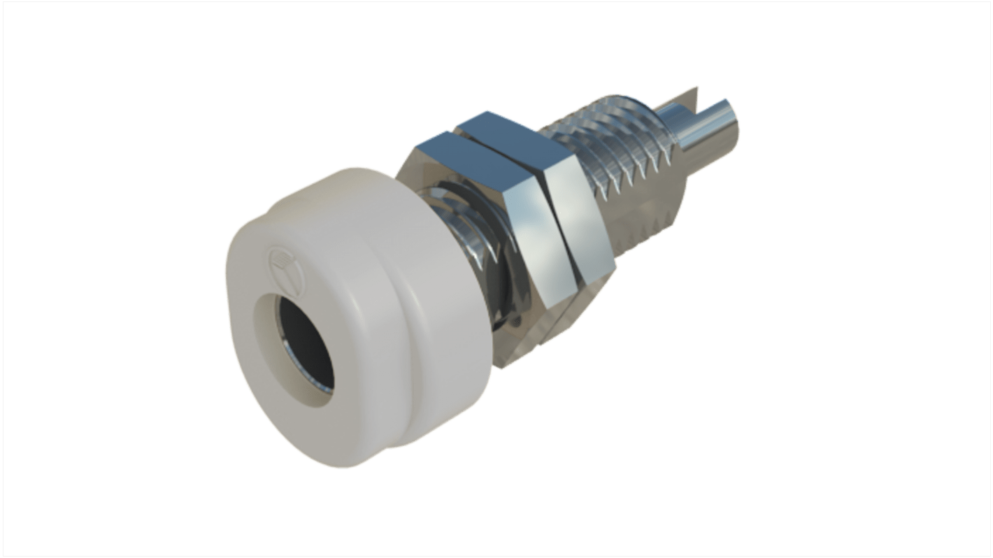 Fiche banane femelle 4 mm Hirschmann Test & Measurement Blanc Femelle 16A 30 V ac, 60V c.c.