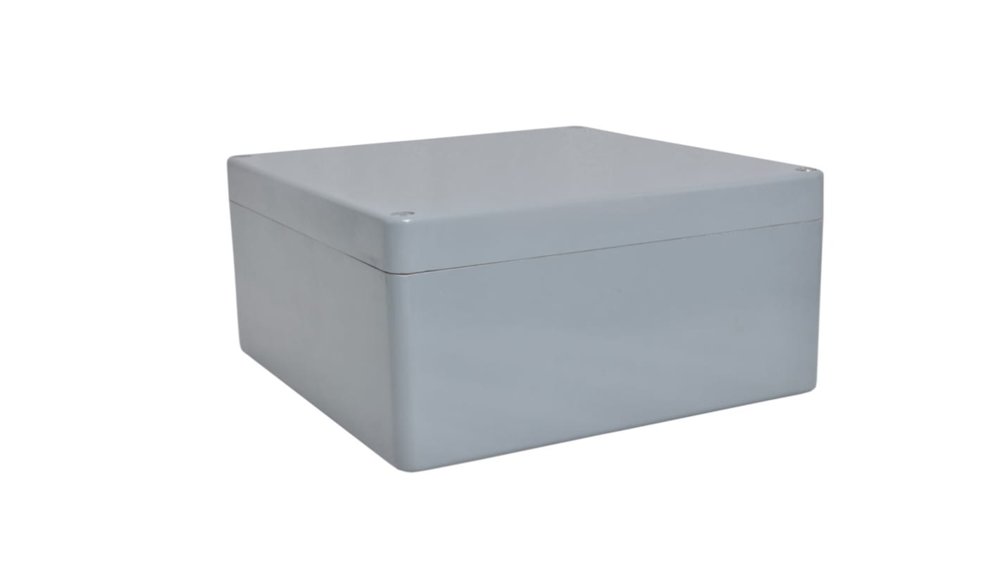 RS PRO Grey Fibreglass Reinforced Polyester Enclosure, IP66, Grey Lid, 255 x 250 x 160mm