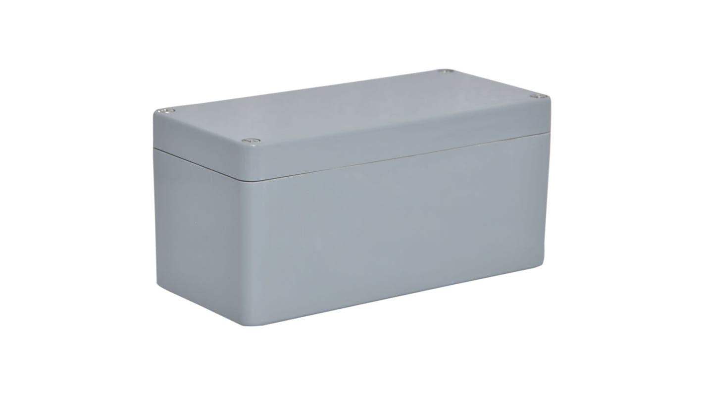 RS PRO Grey Fibreglass Reinforced Polyester Enclosure, IP66, Grey Lid, 110 x 75 x 75mm