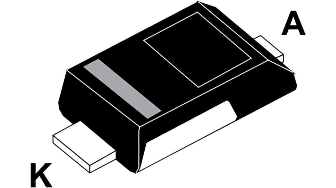 STMicroelectronics 3.1 x 0.95 x 2.05mm Egyszeres SMM4F28A-TR +175 °C 400 W 200nA -55 °C Felületre szerelhető 28V 1