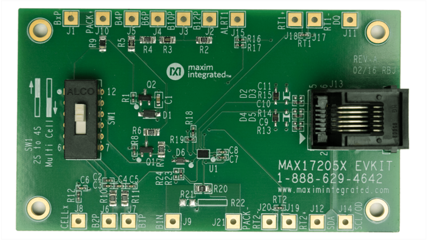 Zestaw testowy Maxim Integrated Zarządzanie zasilaniem Zestaw testowy Maxim Integrated MAX17205/MAX17215