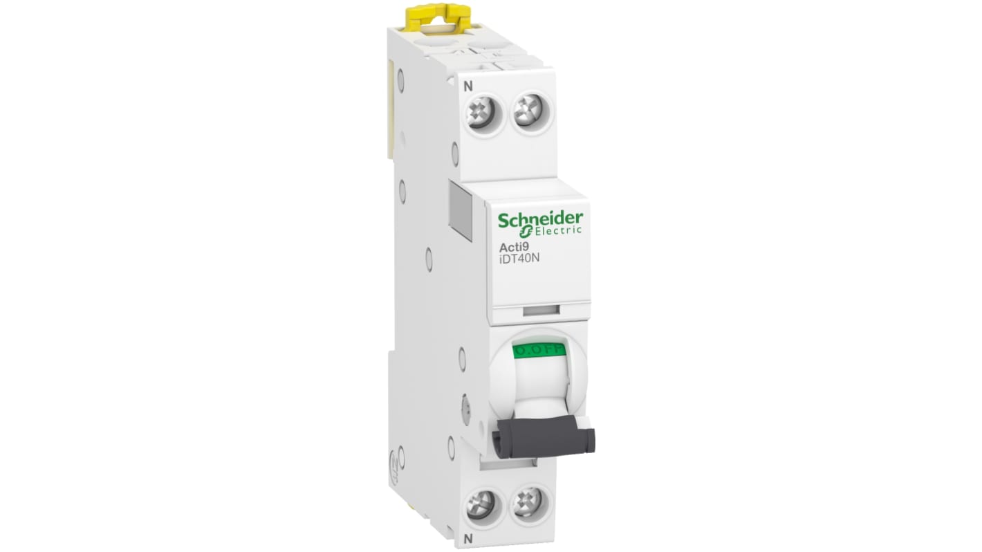 Schneider Electric Acti9 iDT40N MCB Leitungsschutzschalter Typ C, Pol 1P+N 6A 230V, Abschaltvermögen 10 kA Acti 9