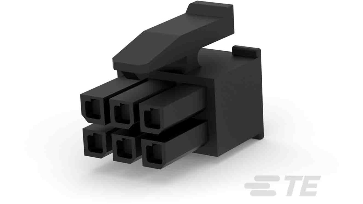 TE Connectivity, Micro MATE-N-LOK Female PCB Connector Housing, 3mm Pitch, 6 Way, 2 Row