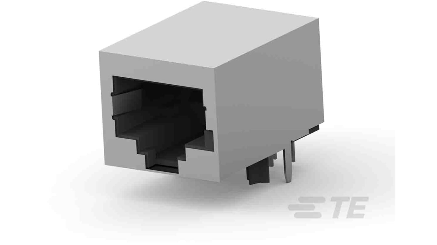 TE Connectivity 6116526 Series Female RJ45 Connector, Through Hole, Cat5e