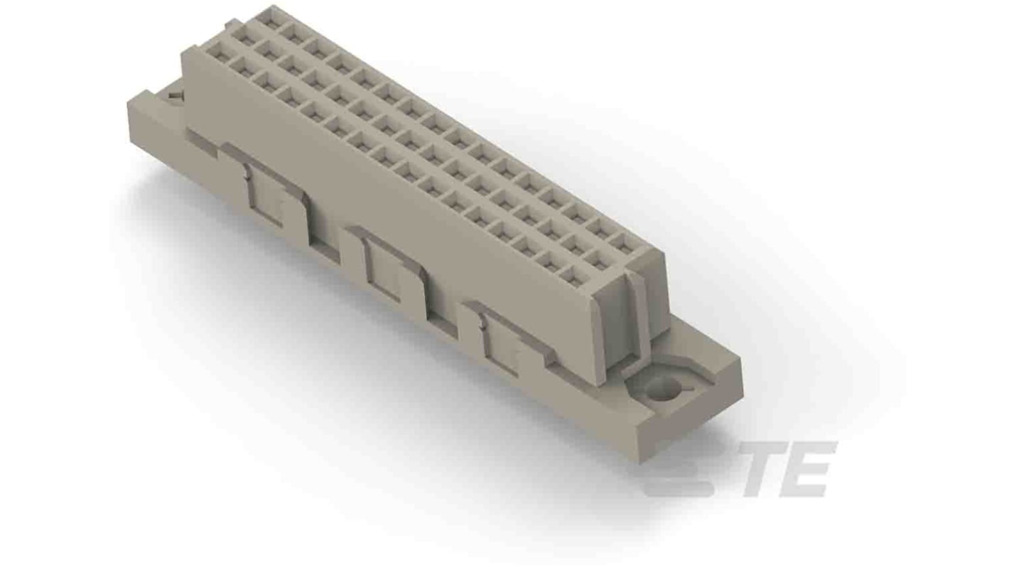 TE Connectivity 48 Way 2.54mm Pitch, Type B, C, 3 Row, Vertical DIN 41612 Connector, Socket