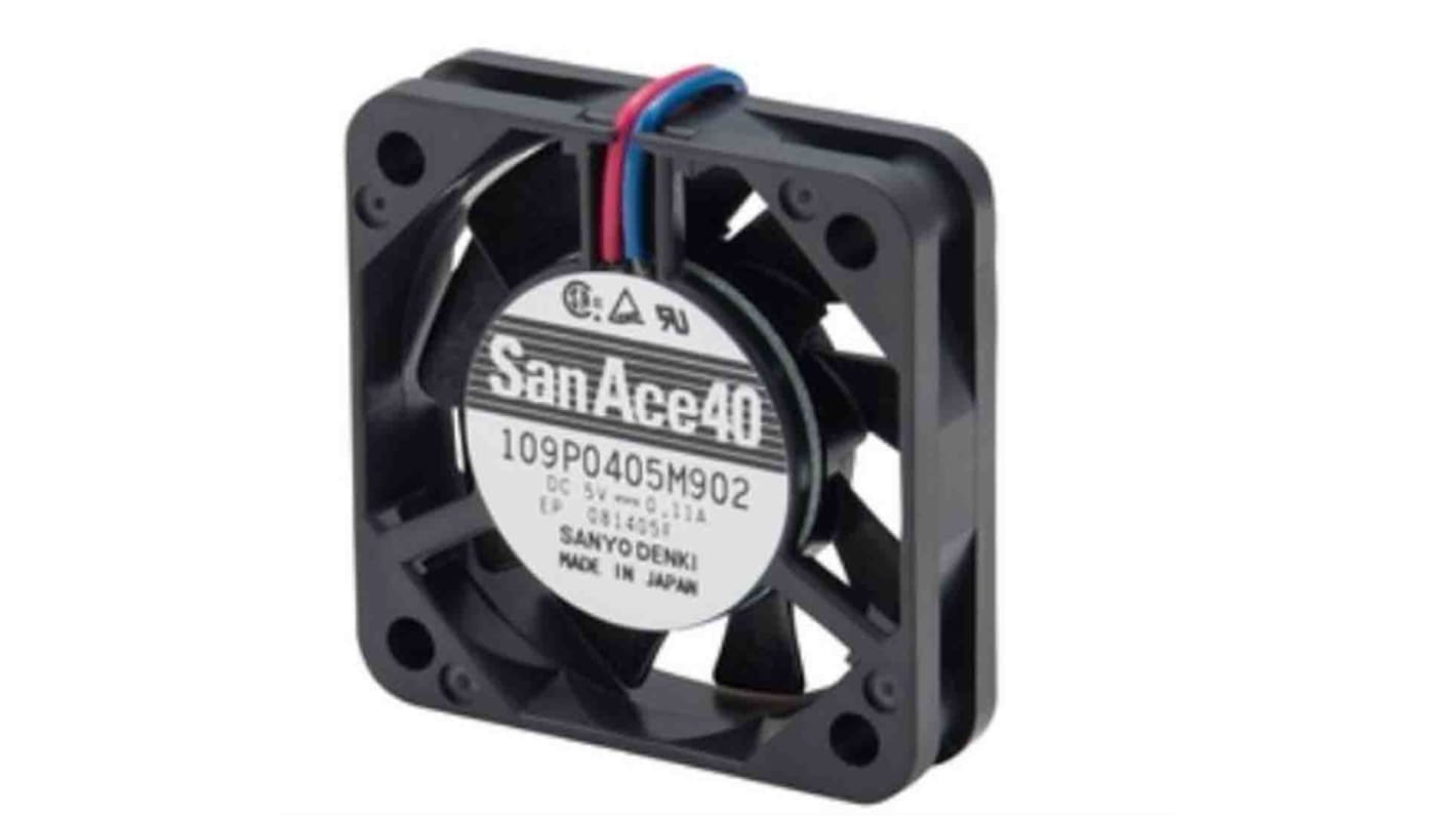 Ventilador Axial Sanyo Denki 109P de 40 x 40 x 28mm, 24 V dc, 2.28W, caudal 11.3cfm, 37dB(A)