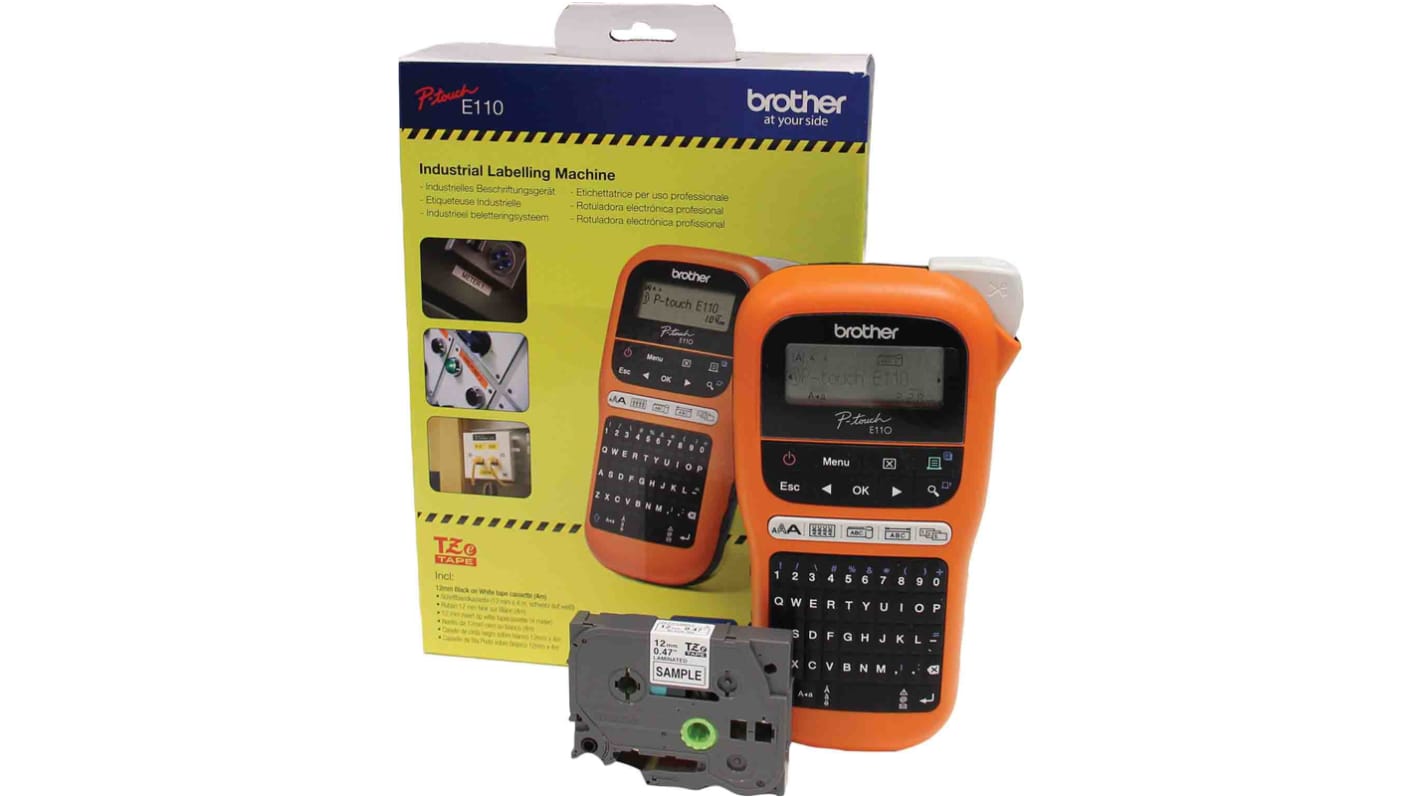 Brother PT-E110 Label Printer, 12mm Max Label Width