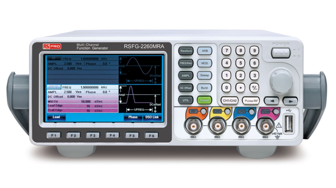 RS PRO 25MHz Funktionsgenerator LAN, USB, RSCAL kalibreret