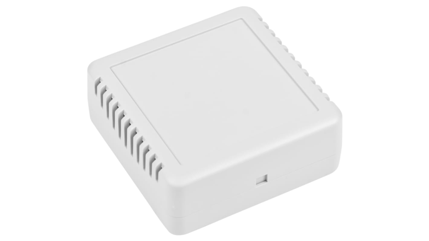 RS PRO White ABS Enclosure, IP20, IK06, White Lid, 75.8 x 75.8 x 30.2mm